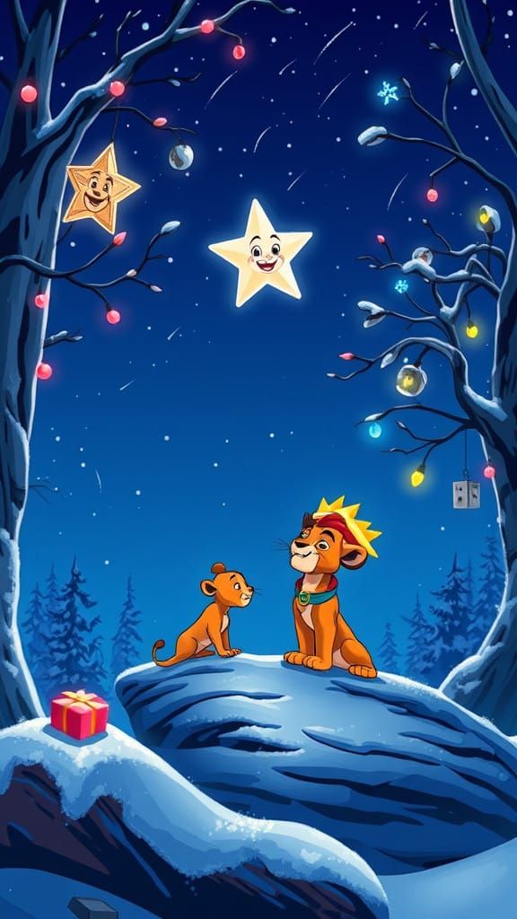 Timon and Pumba in Winter Wonderland