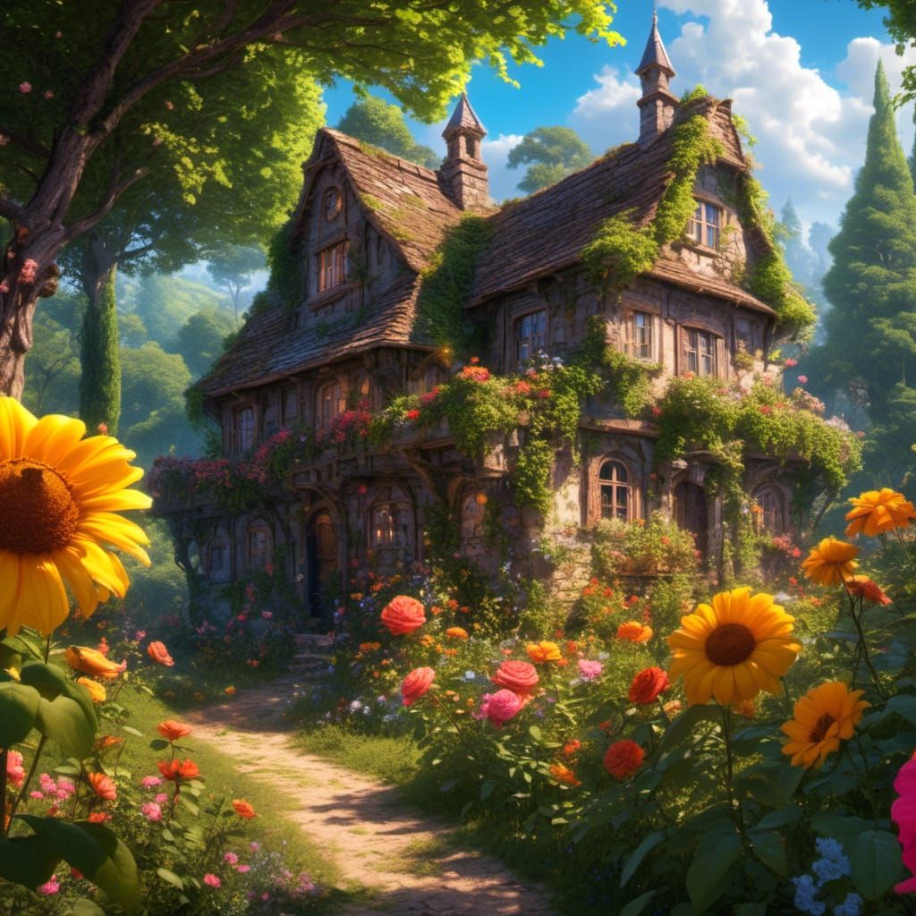Rose Village: Hyperdetailed Fantasy Concept Art