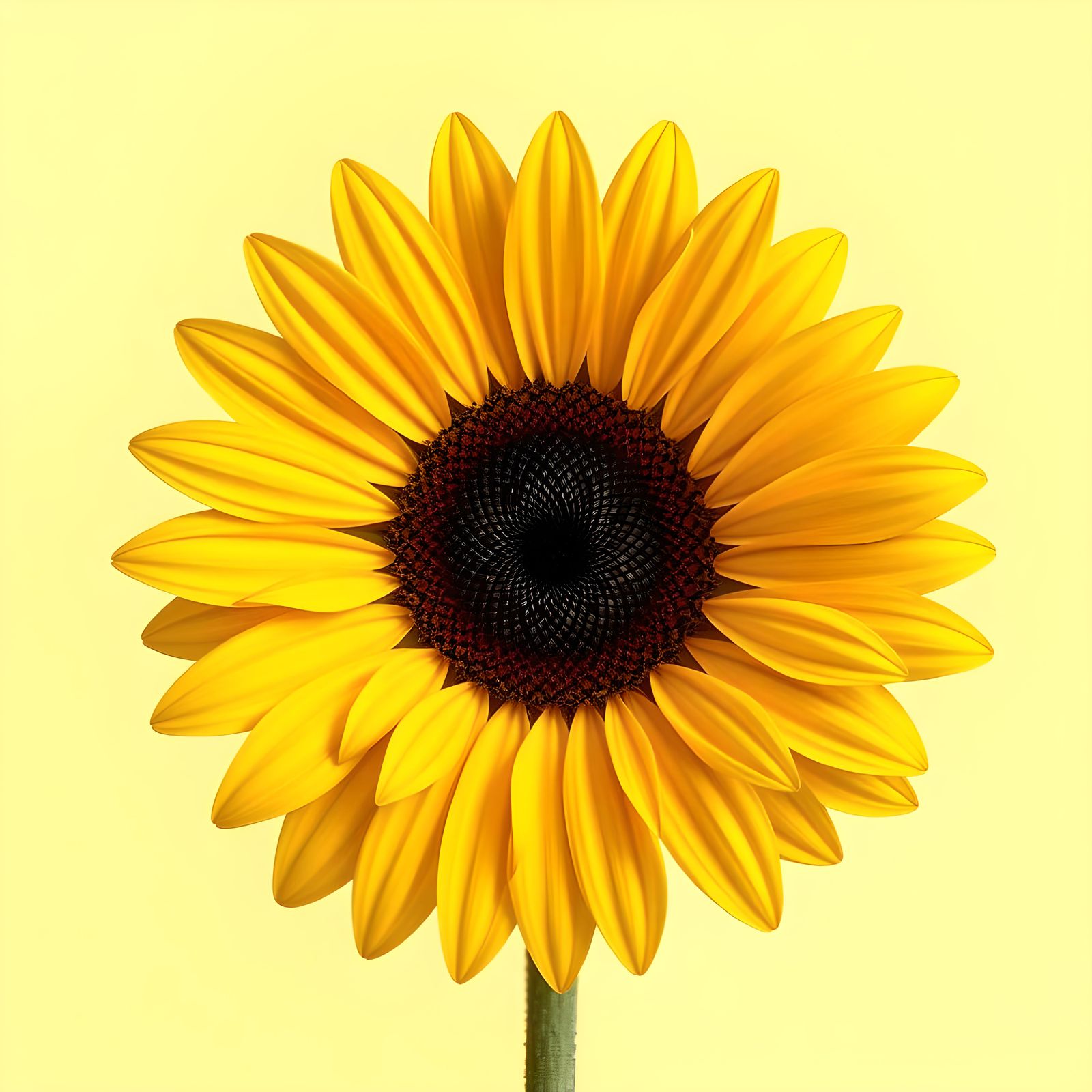 Bright Yellow Sunflower Portrait
