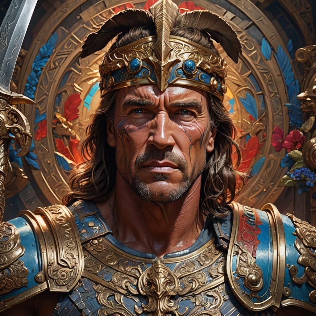 Achilles if he was played by Arnold Schwarzenegger