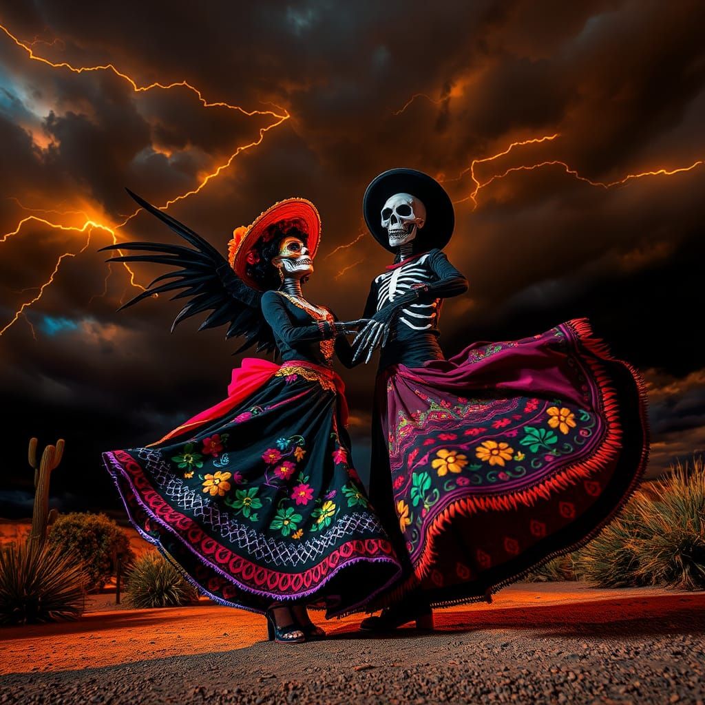 La Muerte and Grim Reaper Dance, Mexican Folk Art