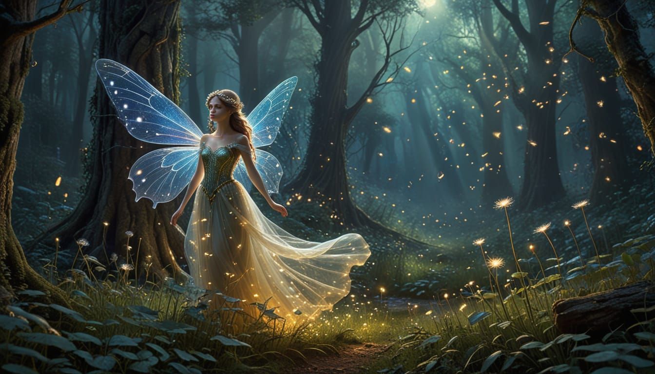 Ethereal Fairy in Ancient Forest