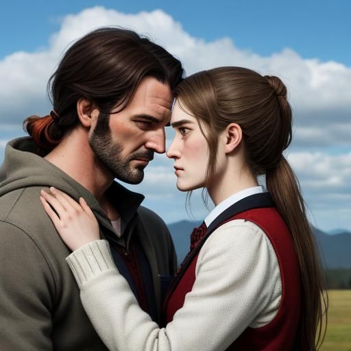 Bigby Wolf and Keira Swan Digital Art