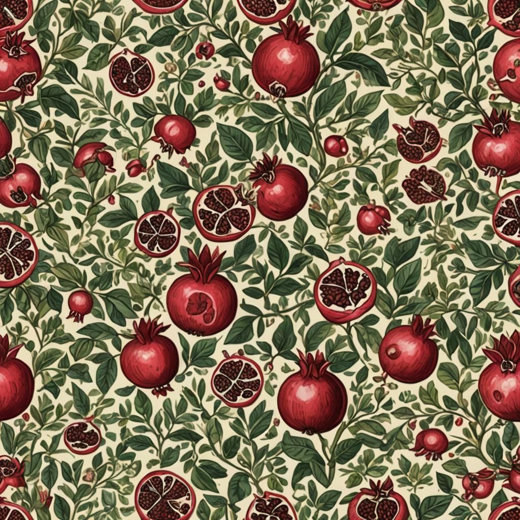 Pomegranate Natural Tapestry: A Vibrant Display