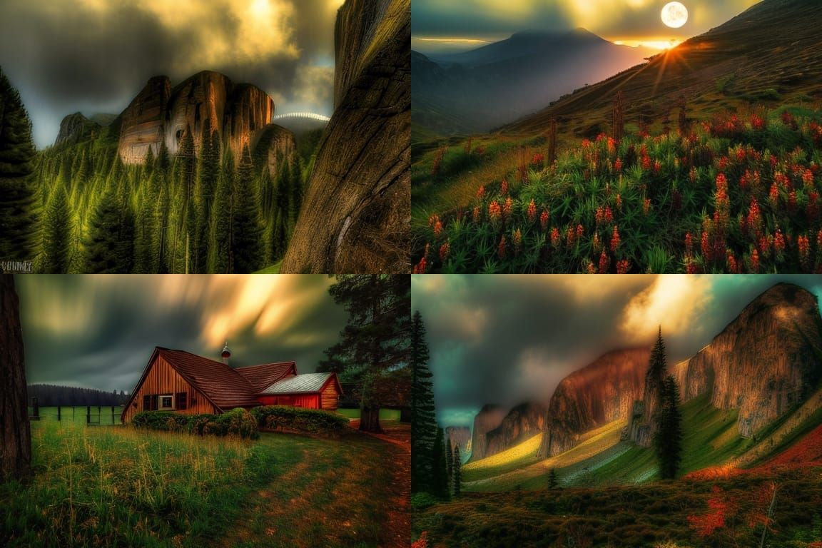 Terrifying Horror House Interior with Demon, Hyperrealism