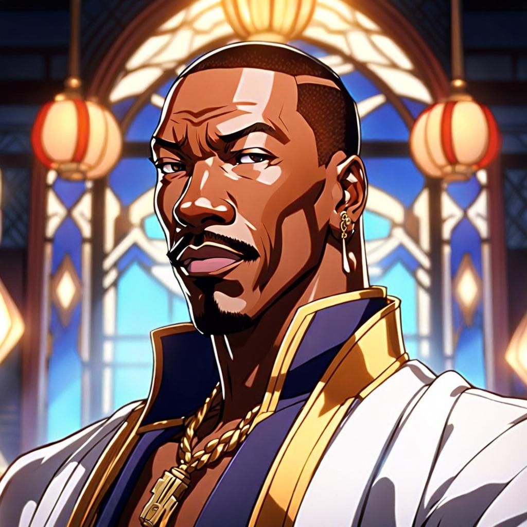 Eddie Murphy as Axel Folly in Anime Style