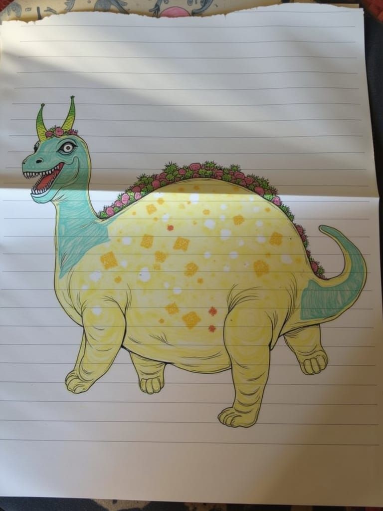 Taco Dinosaur Hybrid in Hyperrealistic Digital Painting