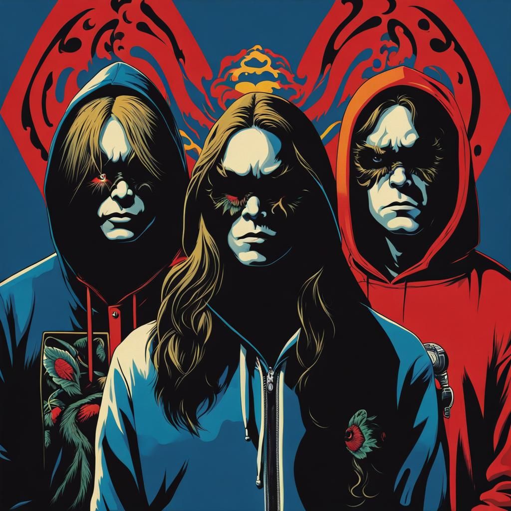 Creepy Partridge Family Kiss Mashup Art