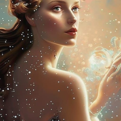 Sparkling Dancer in Fairy Dust, Hyperdetailed Portrait