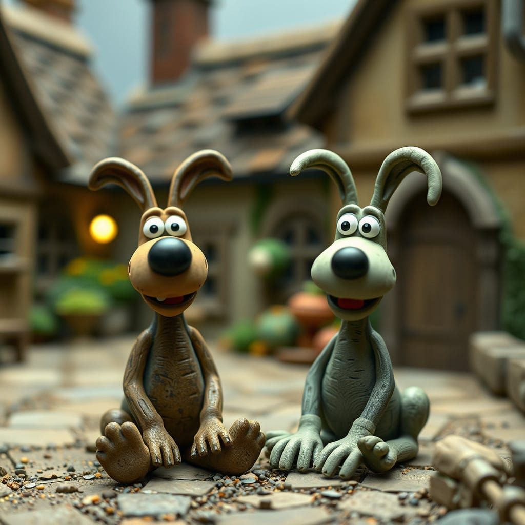 Wallace and Gromit in Whimsical Claymation