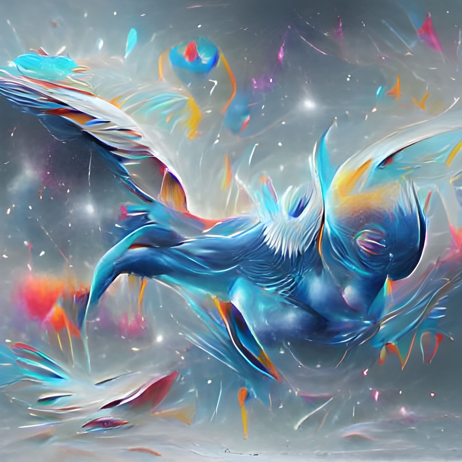Astral Holographic Articuno Cosmic Illustration