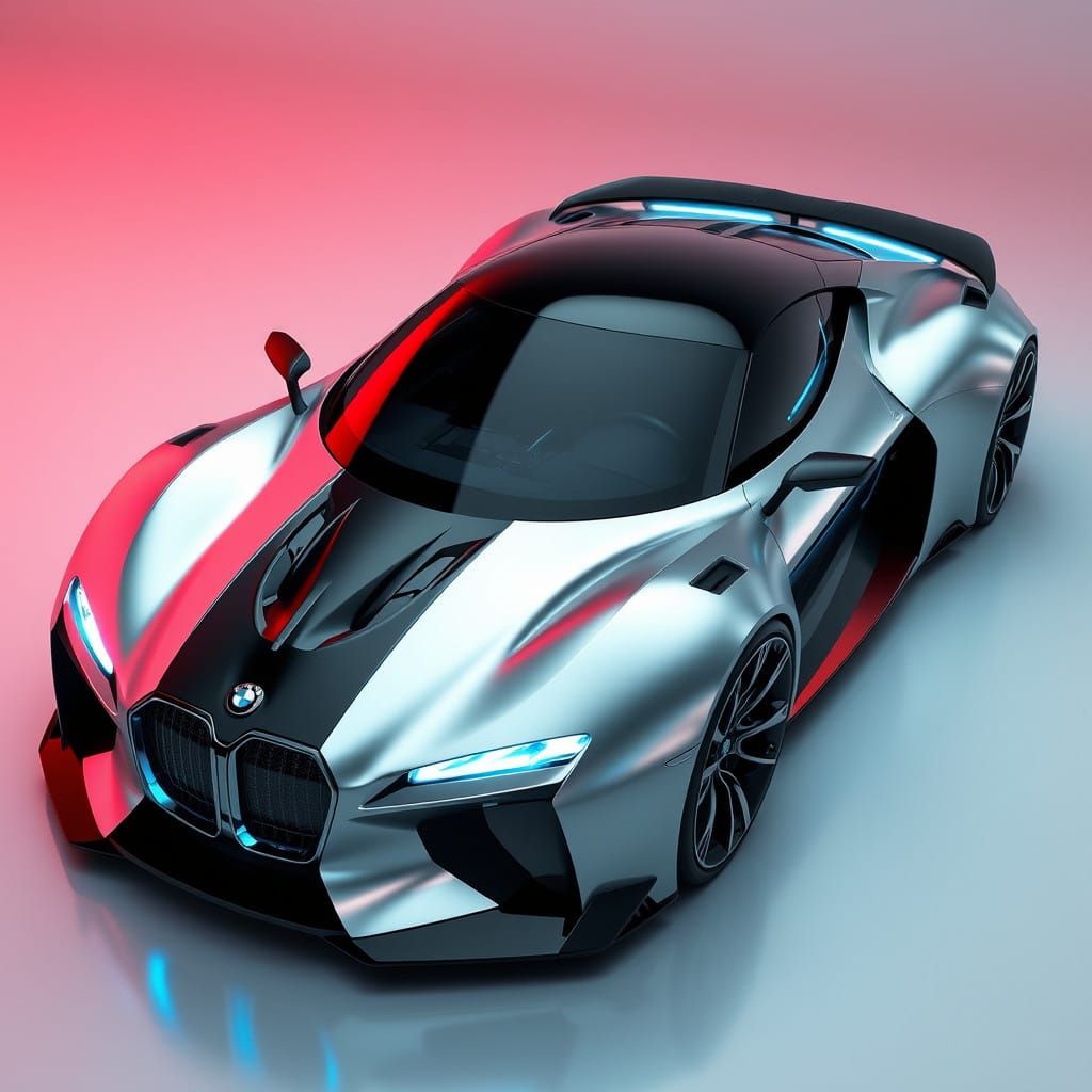 Futuristic BMW Mercedes Cybercar Concept