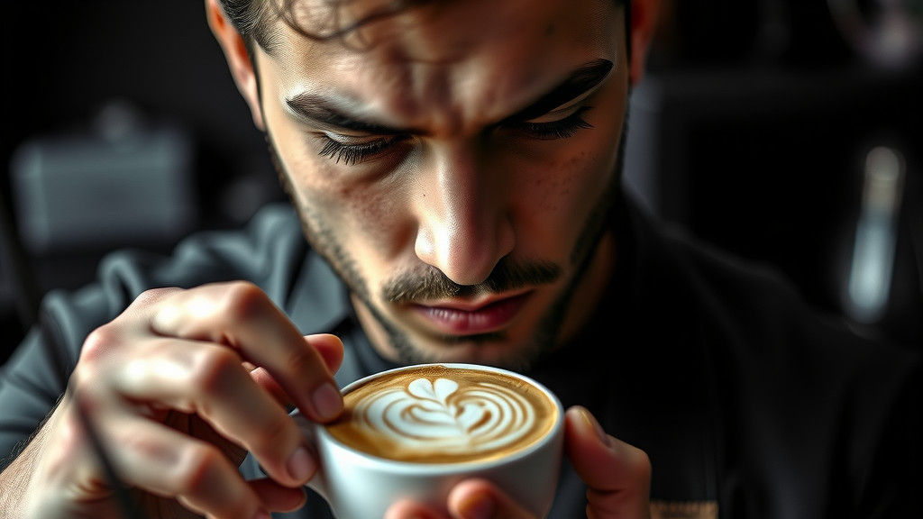Latte Art Portrait: A Study in Concentration
