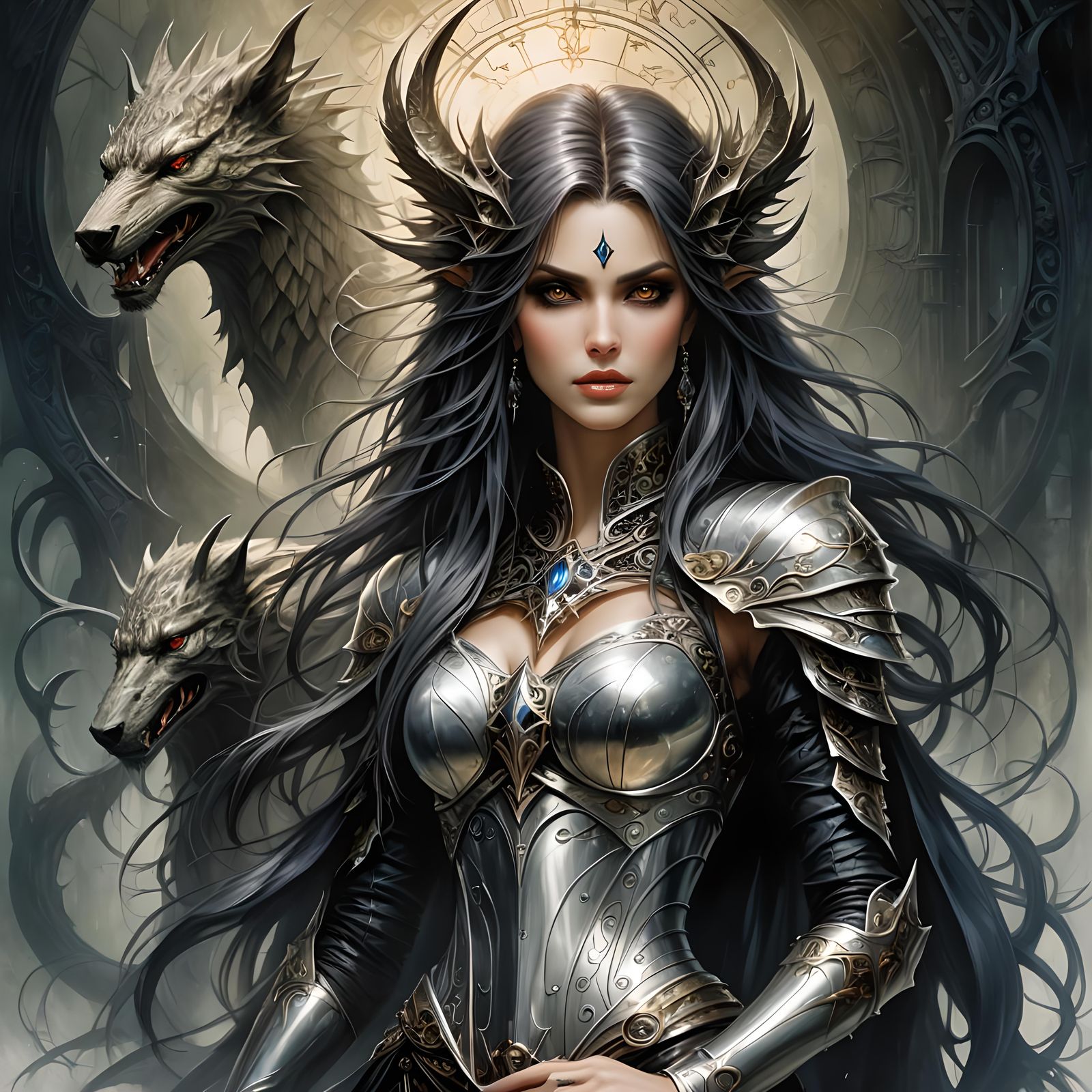 Ethereal Fantasy Portrait in Dark Art Style