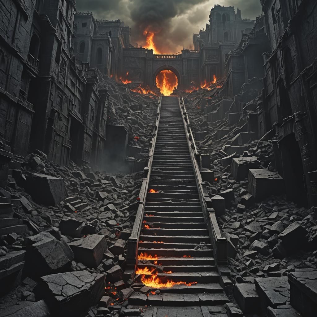 Dark Stairway to Hell: A Matte Painting