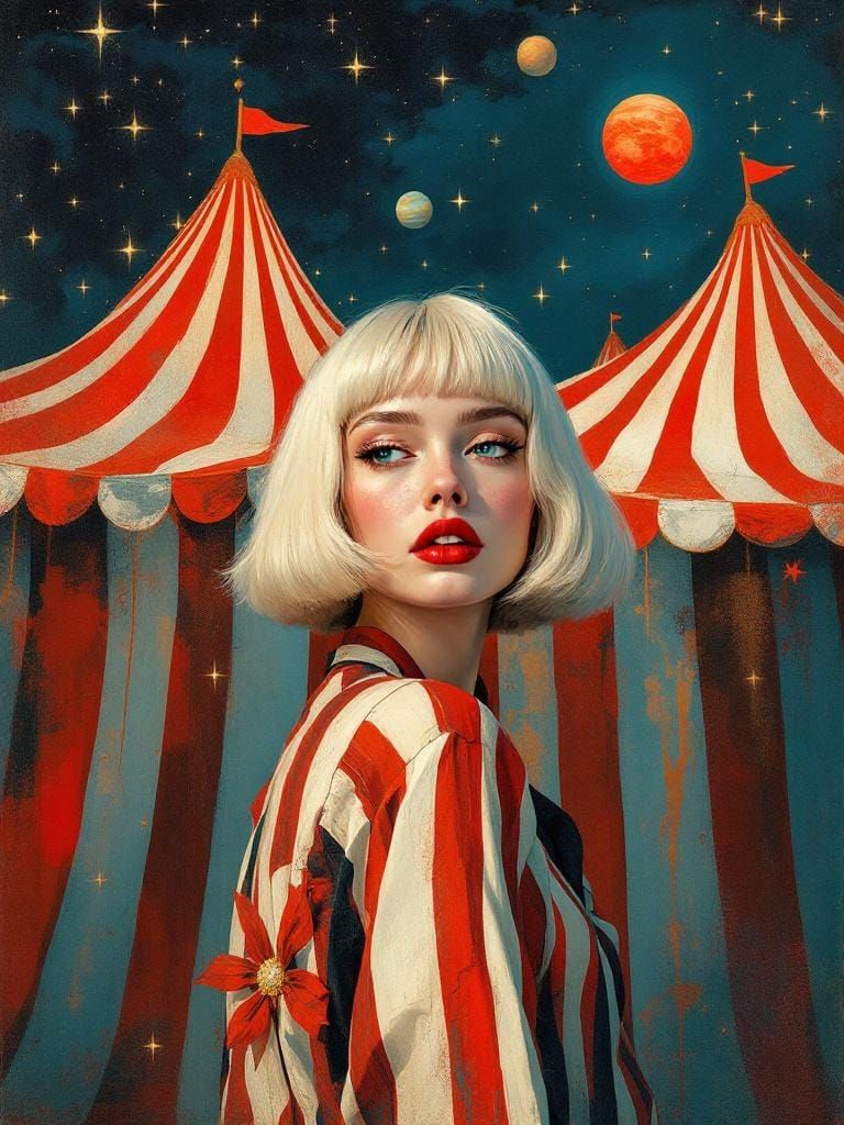 Striking Woman in Striped Setting, Zao Wou-Ki and Anders Zor...