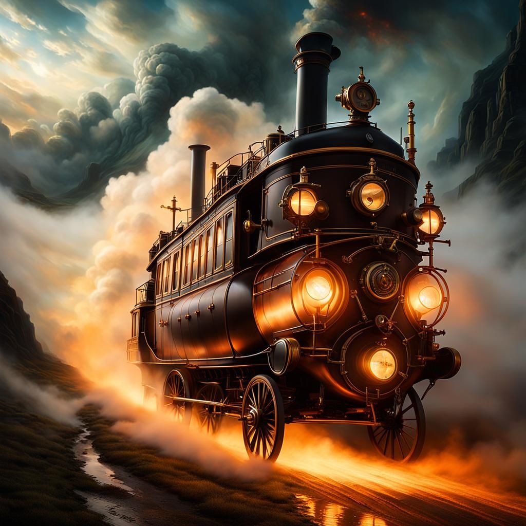 Surreal Steam Train