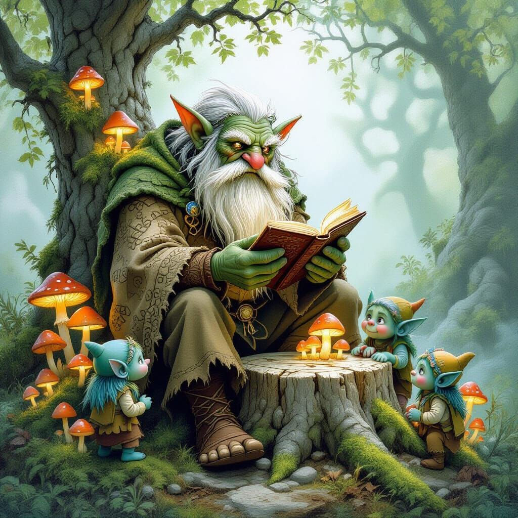 Elder Troll Storyteller and Young Audience