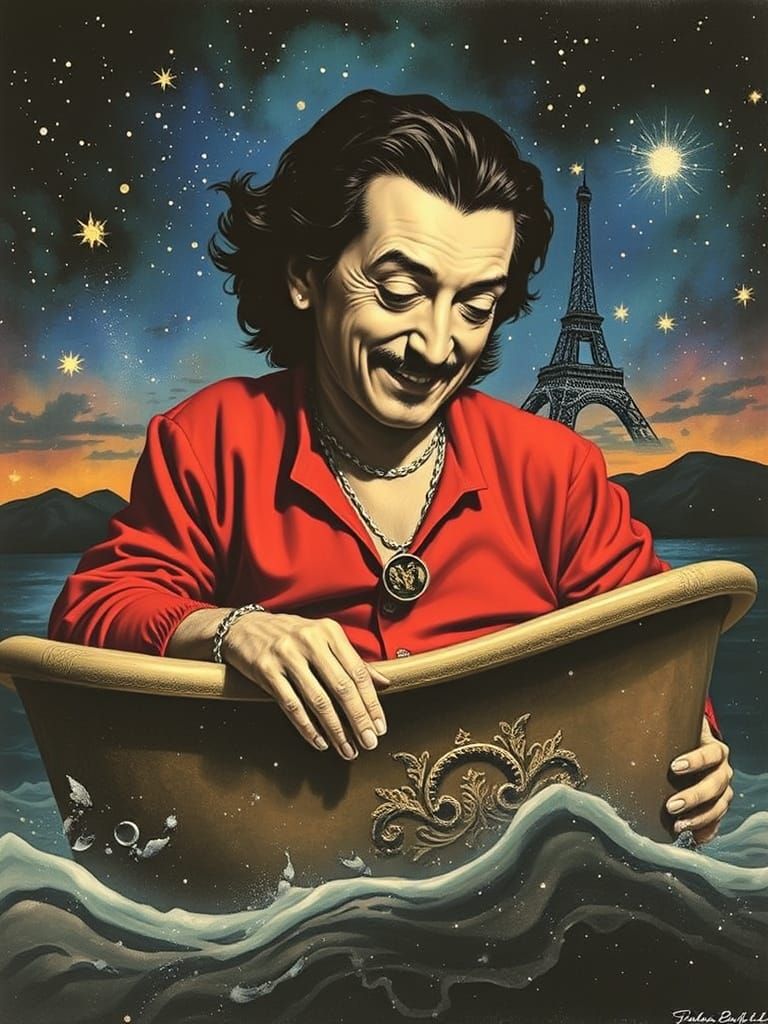 Dreamy Idol Adoration in Folk Art Style