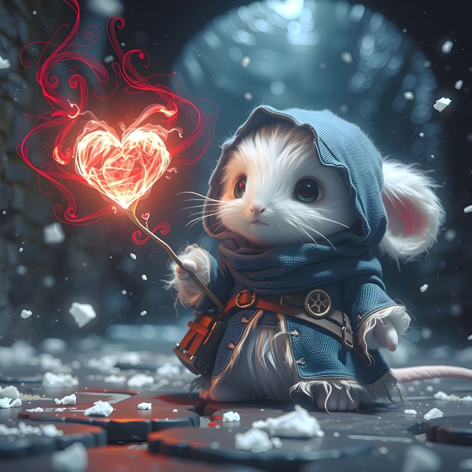 Mouse-Like Merchant Holding Magical Heart