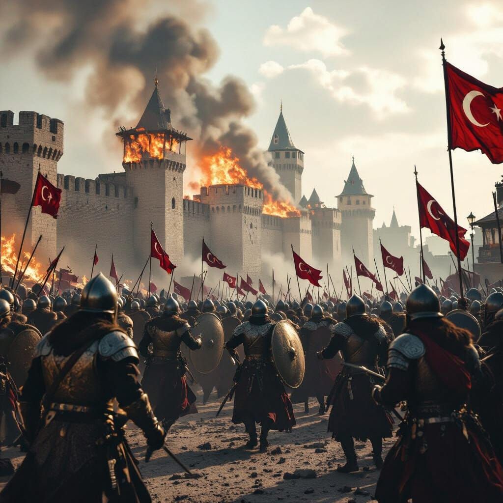Ottoman Turks Capture Constantinople In Epic Medieval Battle