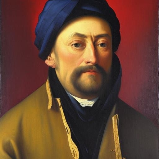 Iron Mask Portrait in Pop Art Style