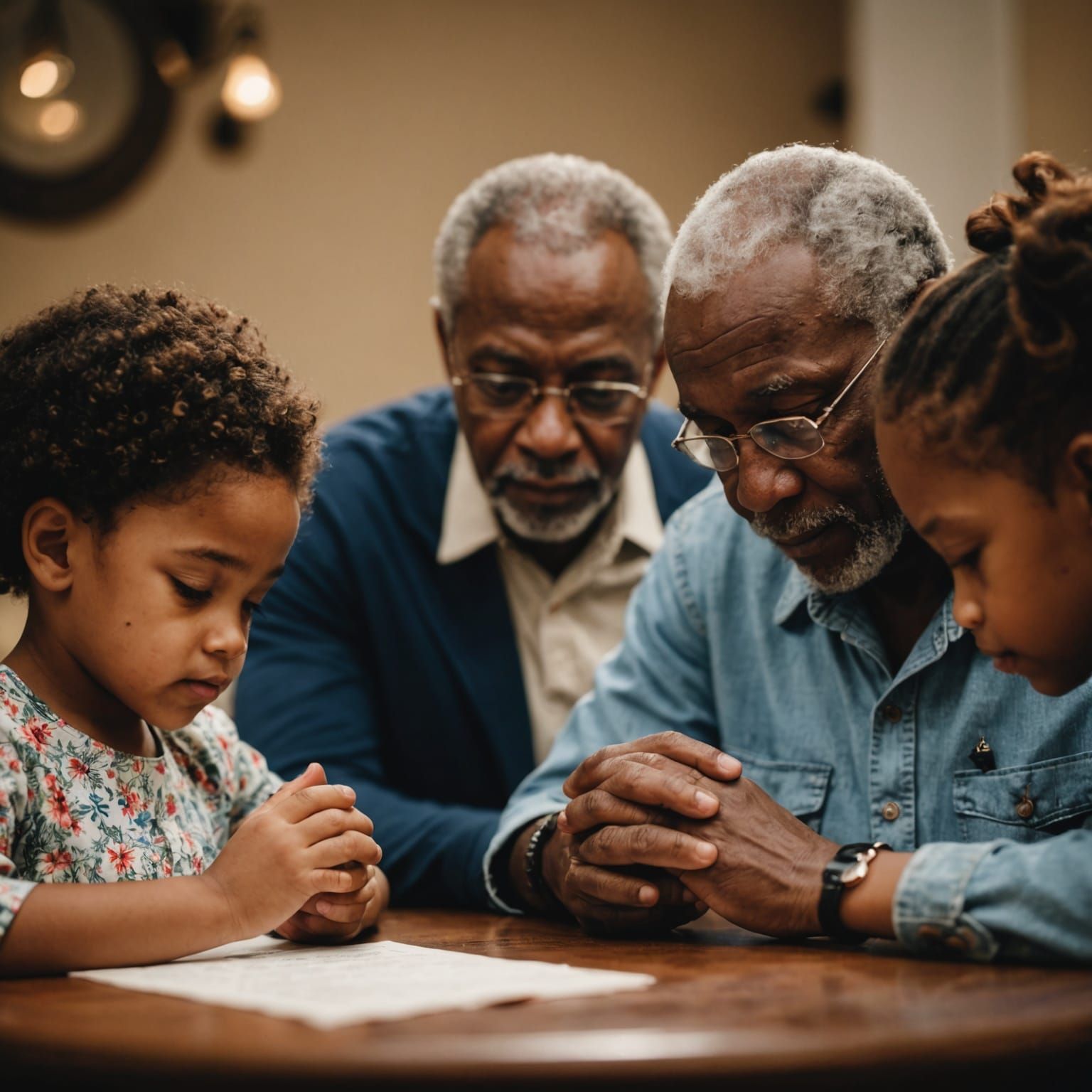 Generations Praying Together: A Moment of Unity