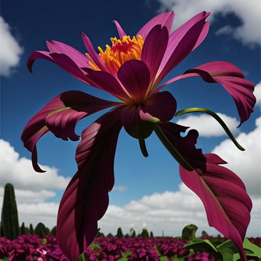 Magnificent Purple Dahlia Flower Image