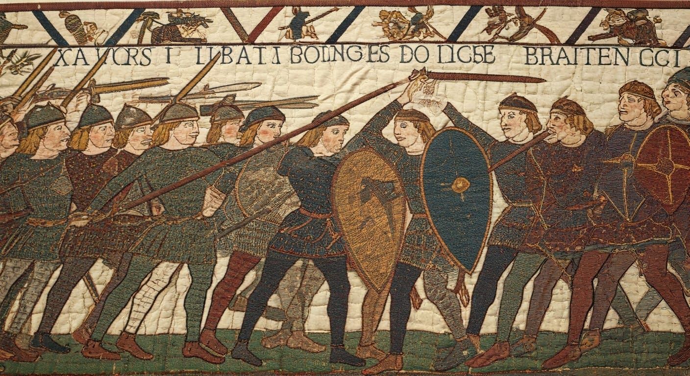 Medieval Norman Conquest Battle Scene