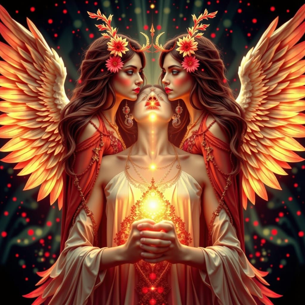 Angelic Zarina and Devilish Anna: Art Nouveau Elegance