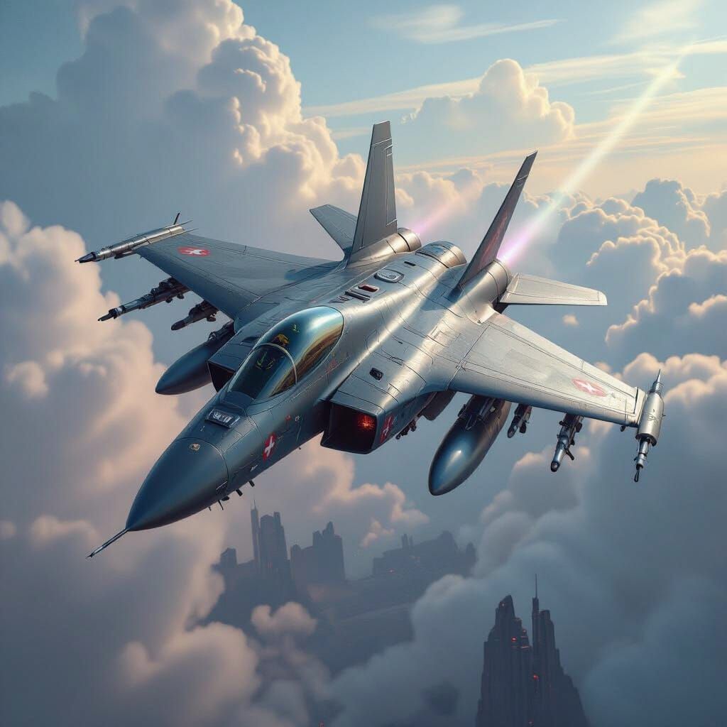 Futuristic Jet Fighter with Swiss Army Knife Utility