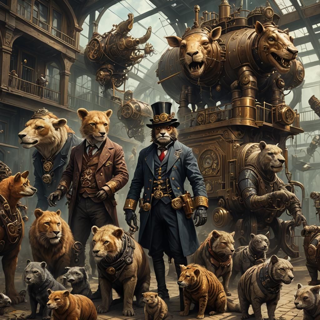 Steampunk Zoo Animals in Sinister Style