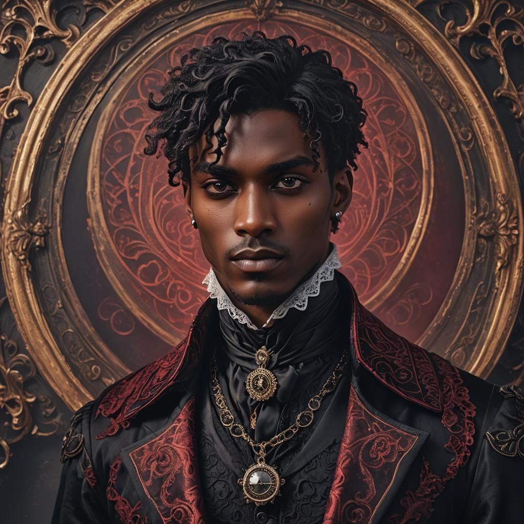 Handsome Count Portrait with Gothic Details