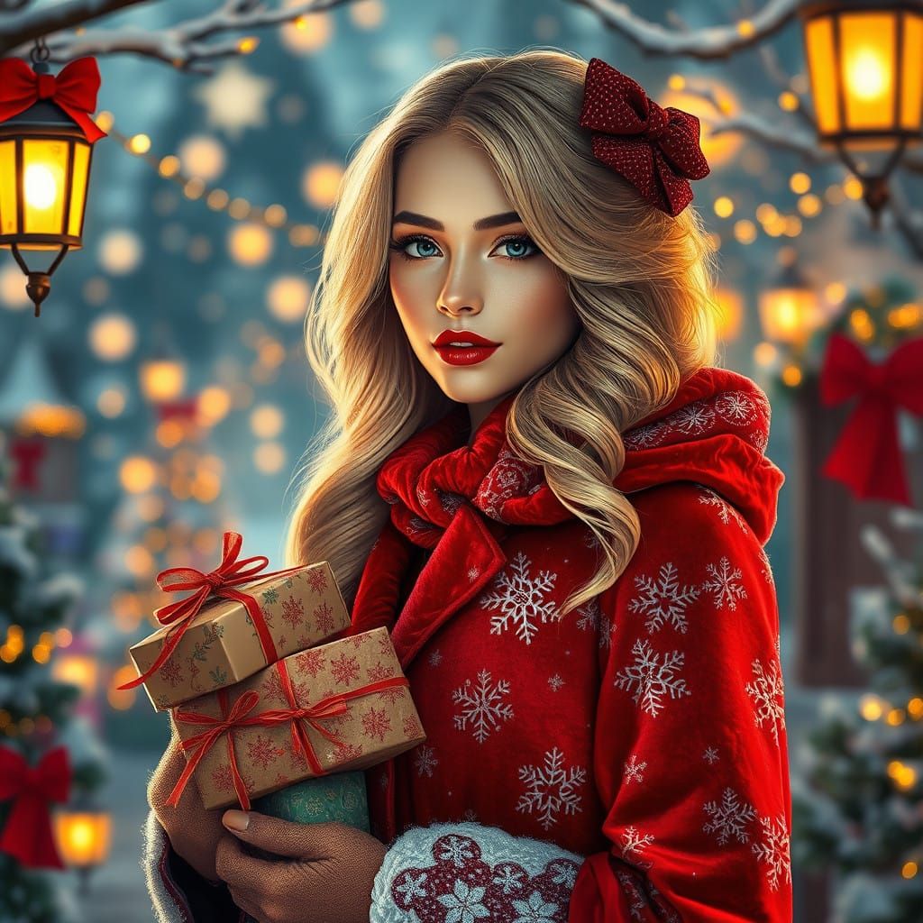 Enchanted Winter Siren in Whimsical Wonderland