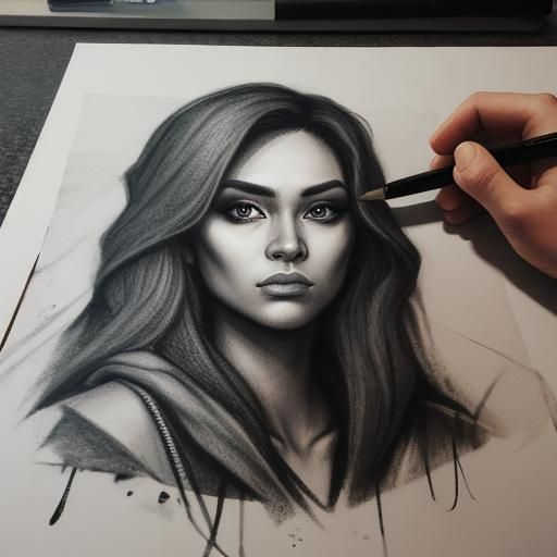 Striking Charcoal Drawing Masterpiece