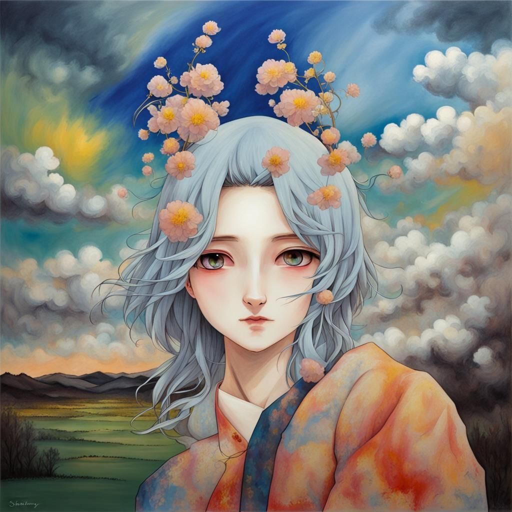 Lonely Cloud in a Minimalist Style