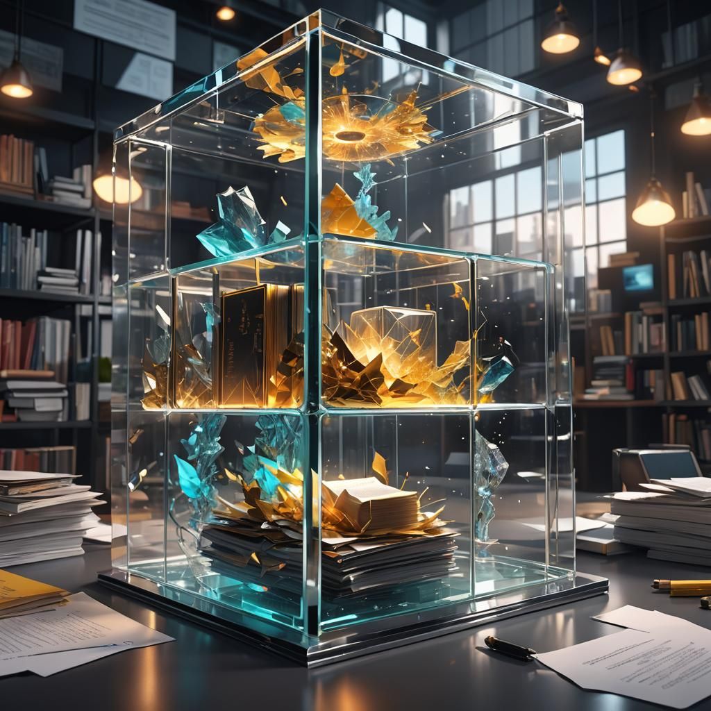 Paperwork in Glass Cube, Webtoon Art Style