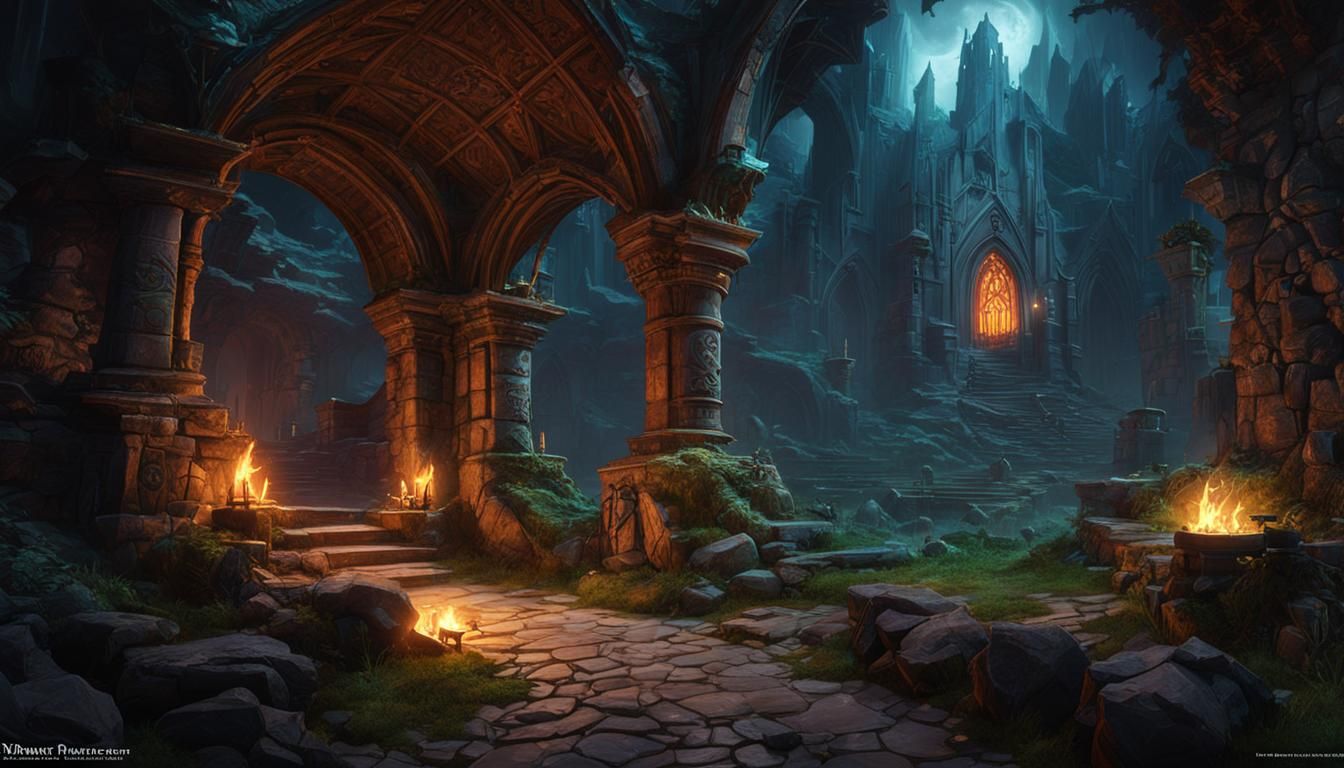 Fantastical Necromancer Ghost in Detailed Matte Painting