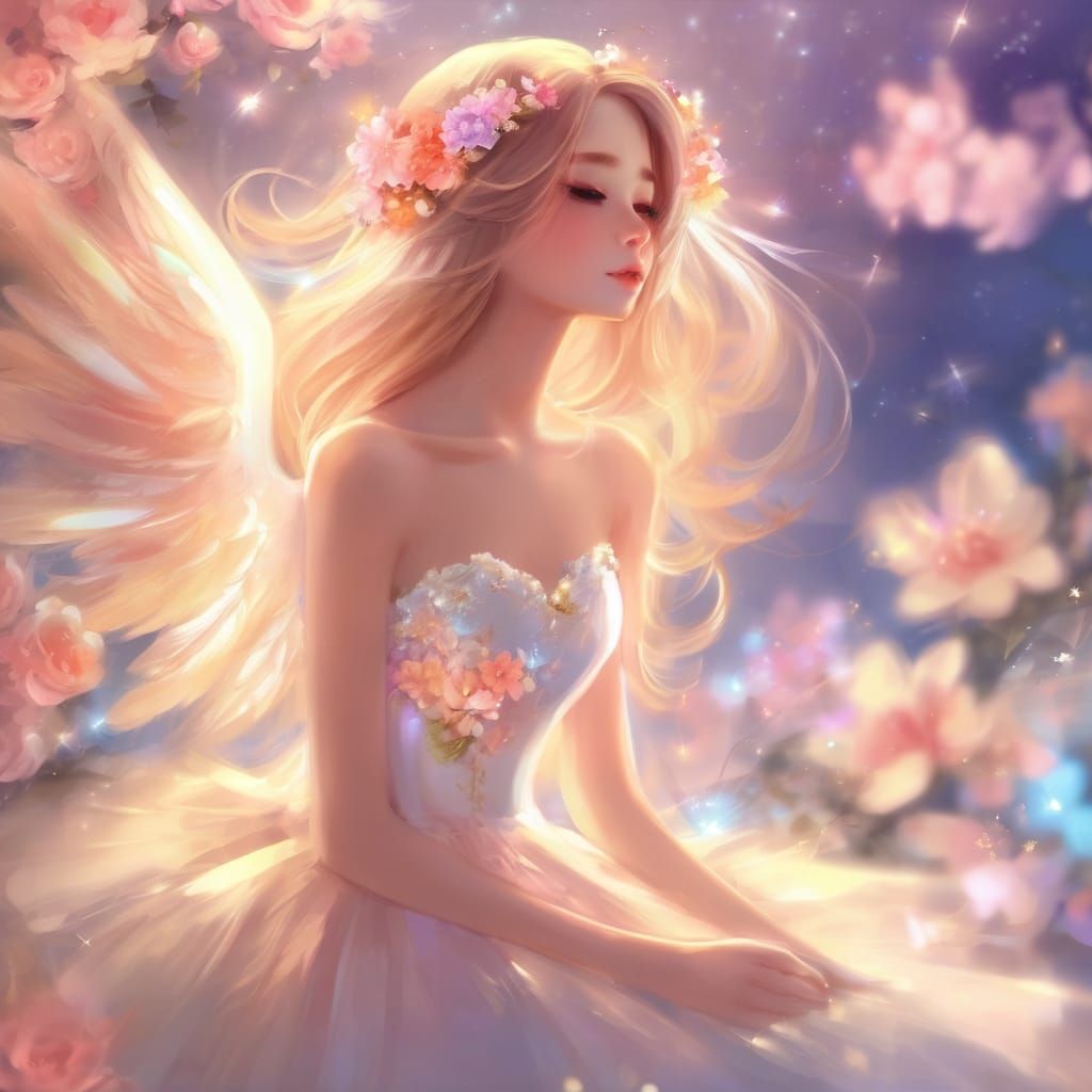 Bandeau Dress Crafted from a Vibrant Profusion of Flowers in...