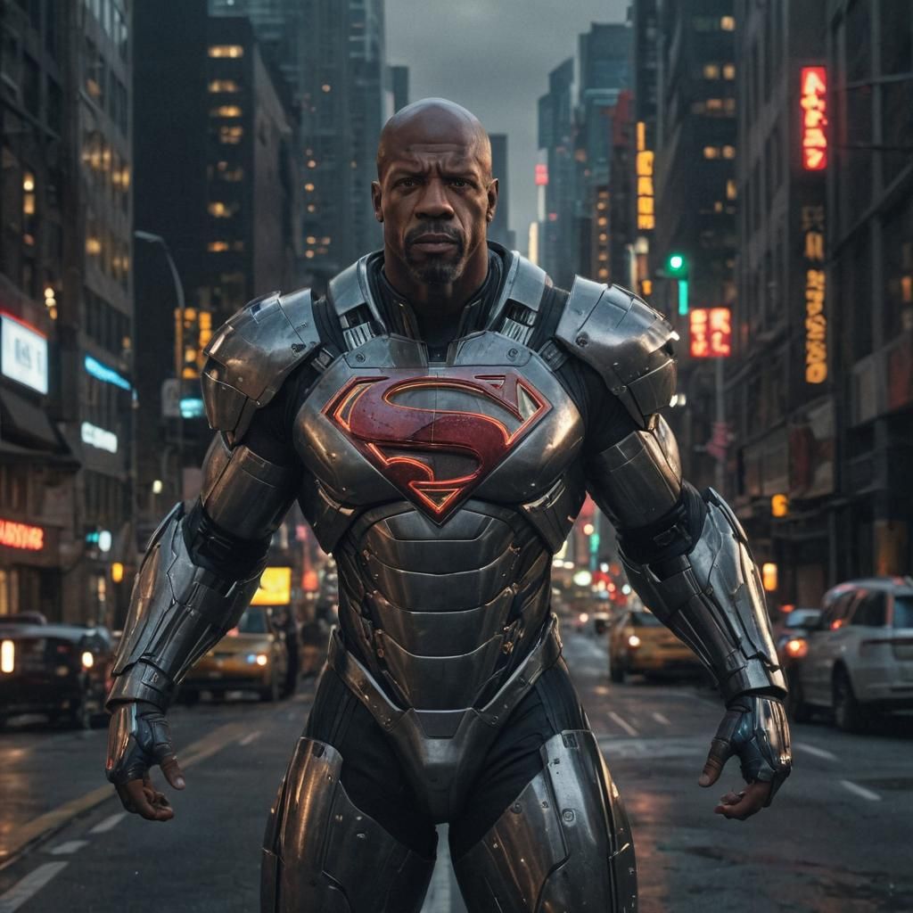 Terry Crews as Steel in High-Tech Armor