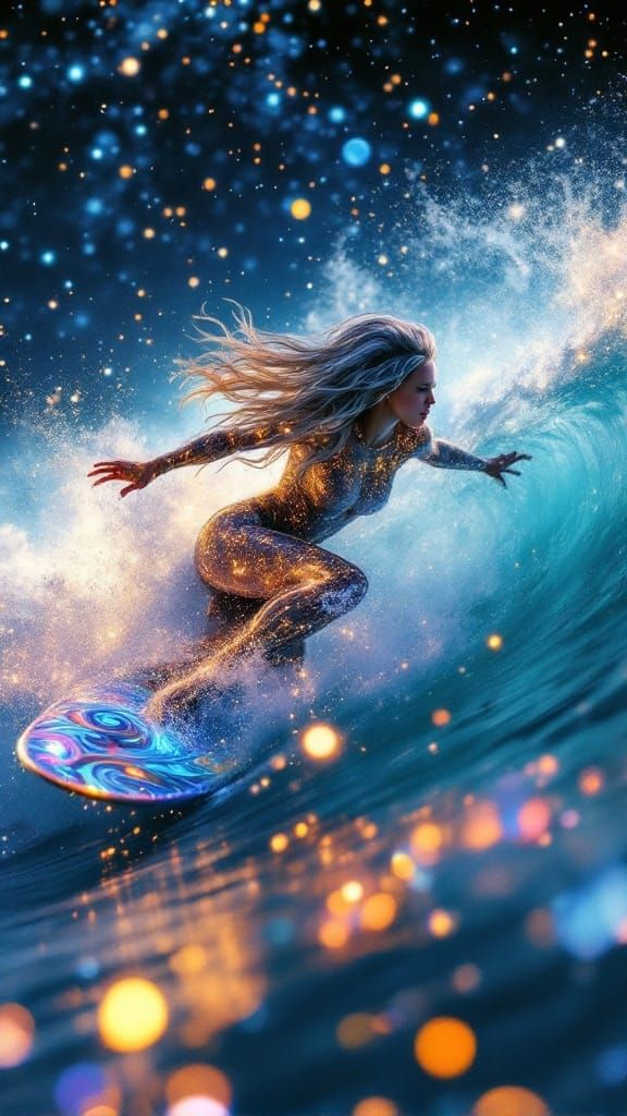 Galactic Surfer Goddess