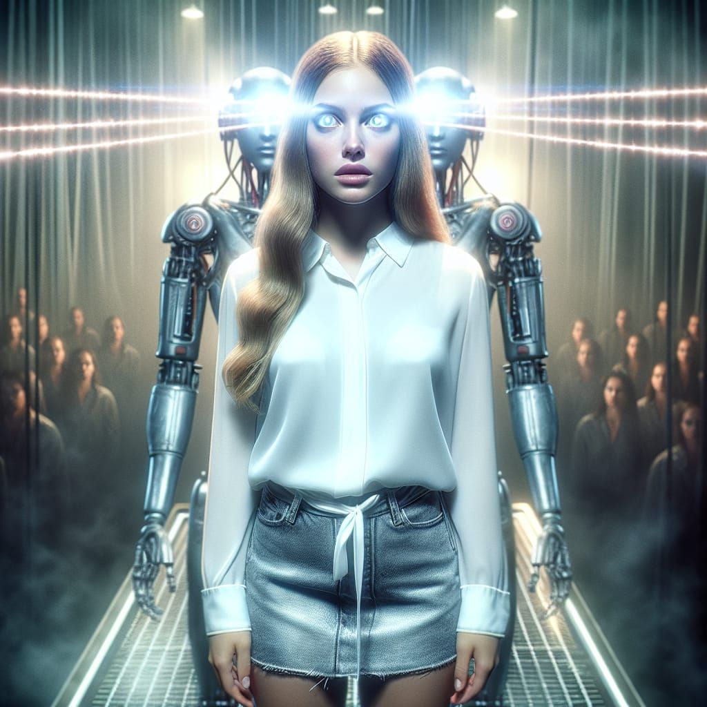 Futuristic Hypnosis Show in Hyperrealistic Style