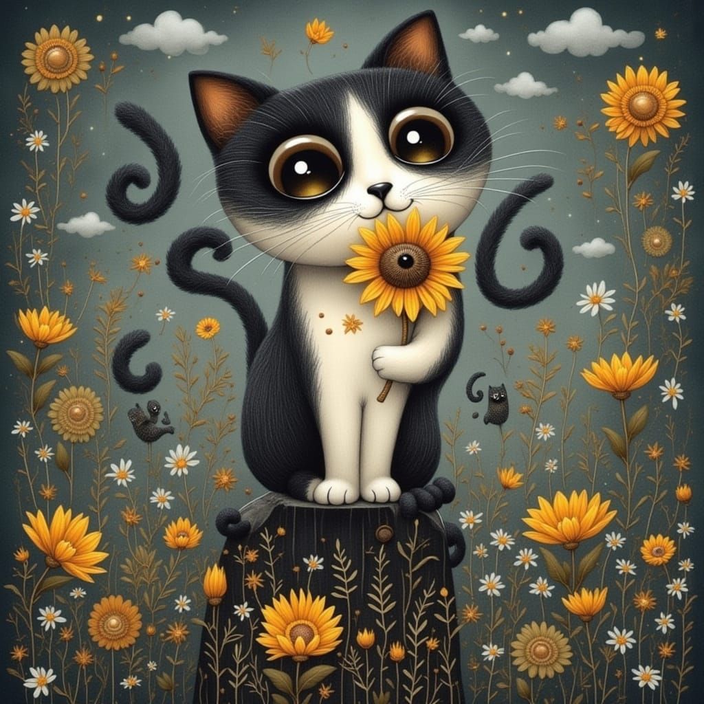 Nightmarish Cat Generated by AI Model