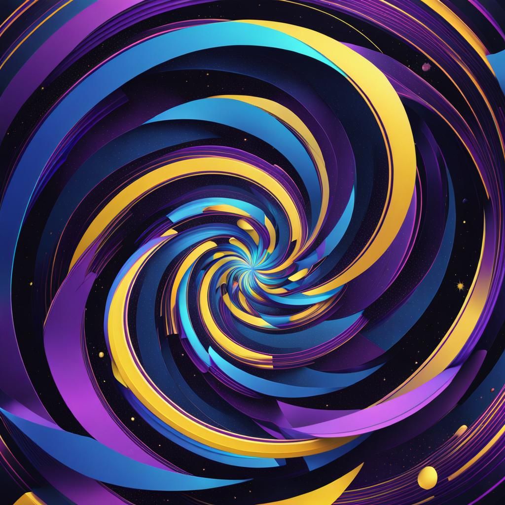 Abstract Cosmic Force in Bauhaus Style