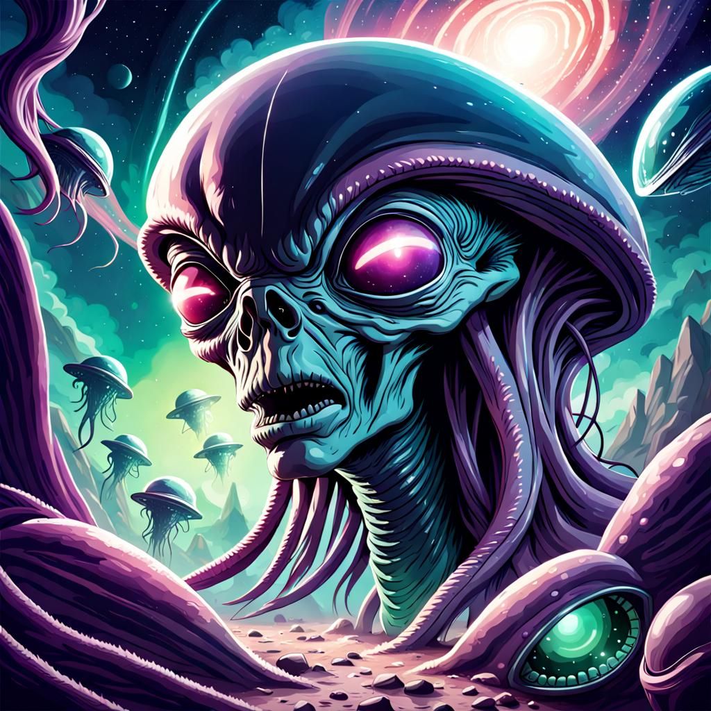 Cosmic Eldritch Scene: Talking with Aliens