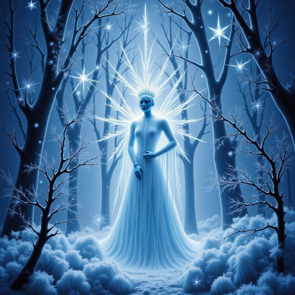 Magnificent Icicle Formation in Ethereal Backlighting