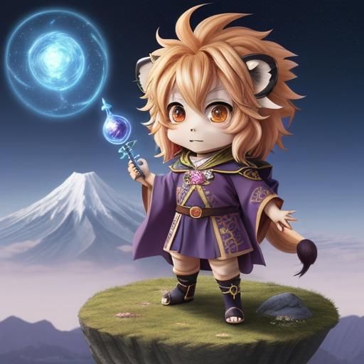 Chibi Leonin Wizard