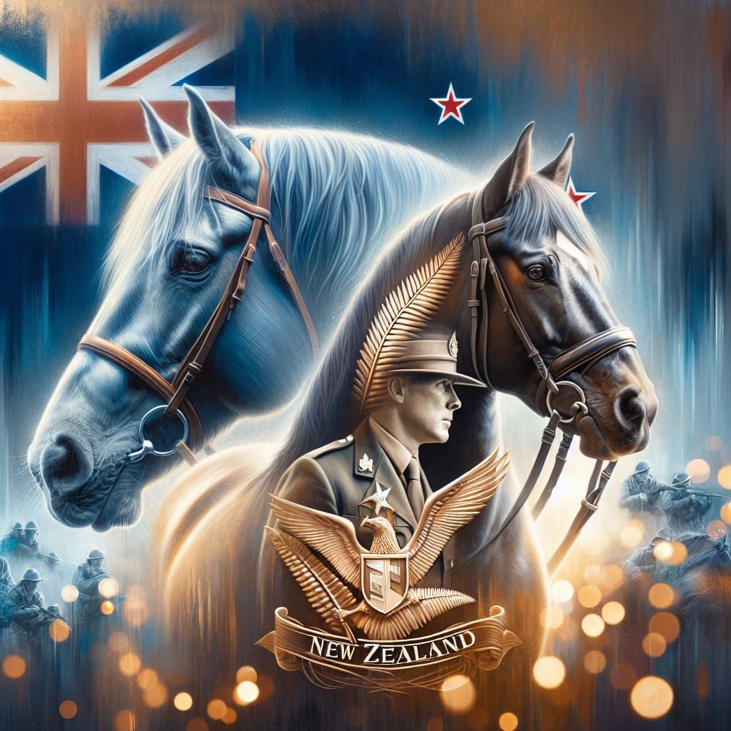 Magnificent Horse Airbrushed with New Zealand Veteran