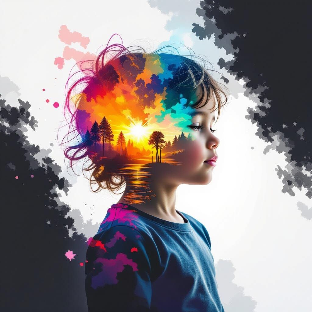 Abstract Painting of Freedom and Liberation