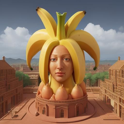 Terracotta Banana Pie: Detailed Matte Painting